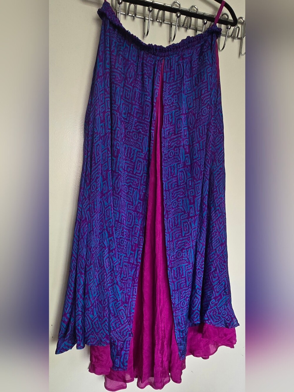 Vintage Funky Silk Geometric Skirt - Picture 1 of 8